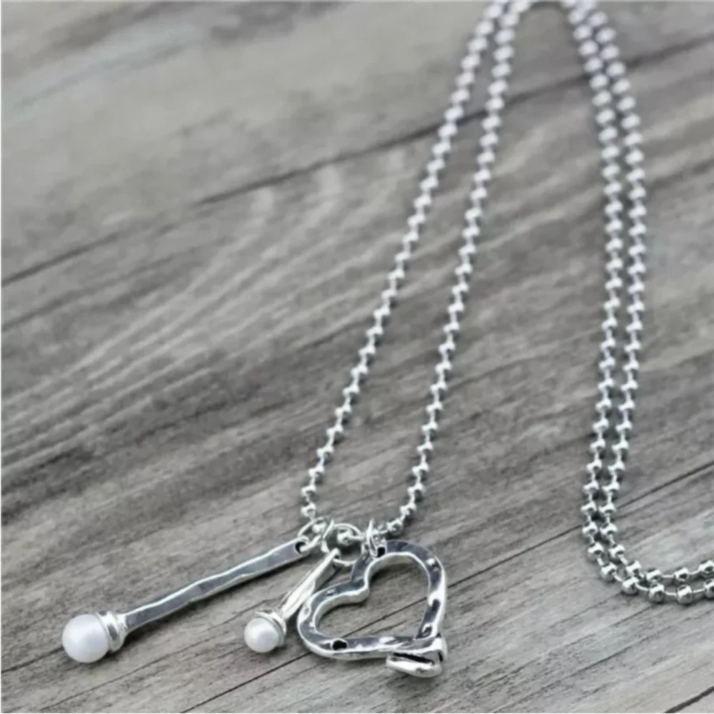 Nailed Heart - Boho long Necklace - Picture 2 of 12
